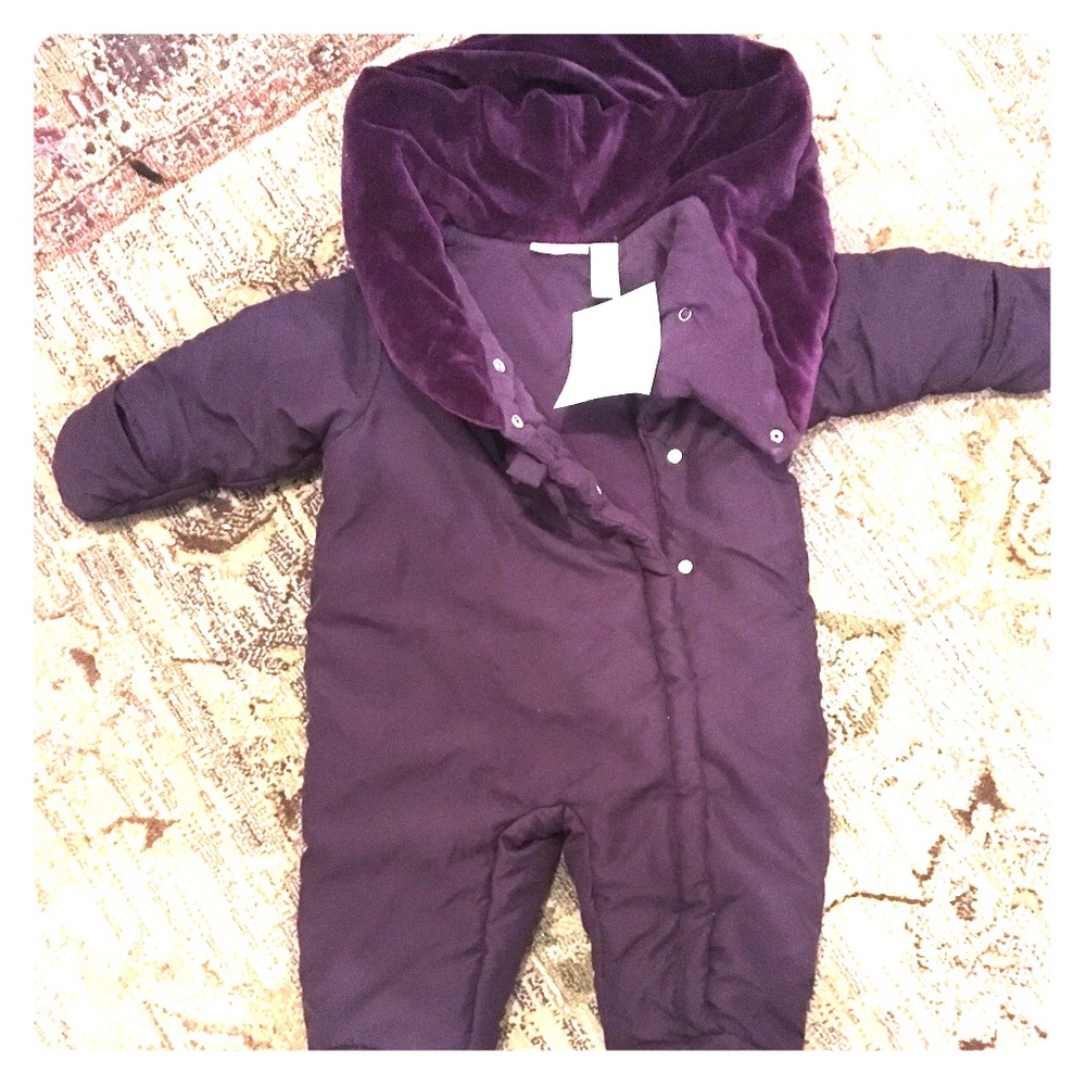 One piece purple velvet lined jacket